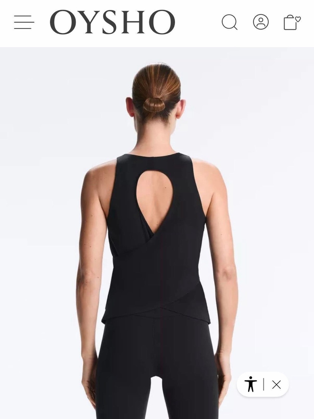 Oysho Black COMFORTLUX  T Shirt M